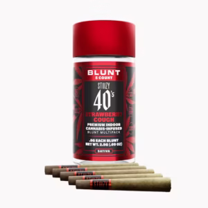 STRAWBERRY COUGH - .5G 40's Infused Mini Blunt 5 Pack
